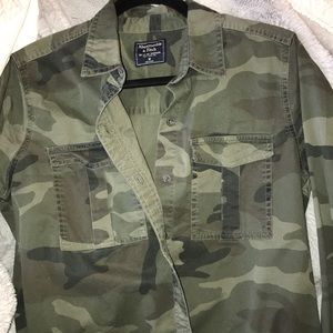Camo Button Down Abercrombie and Fitch Shirt